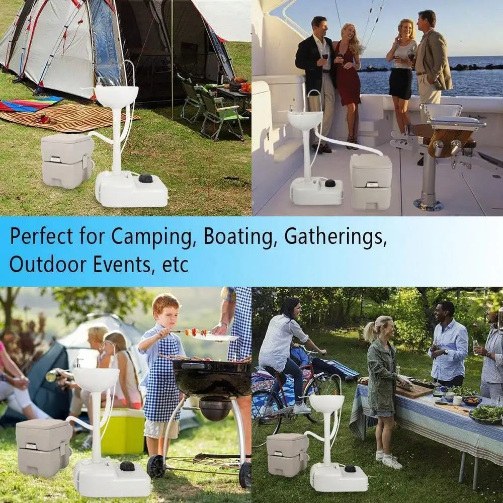 Portable Toilet Kit with Pop Up Privacy Tent and Waste Essentials