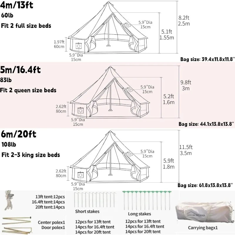 4 Season Canvas Glamping Tent