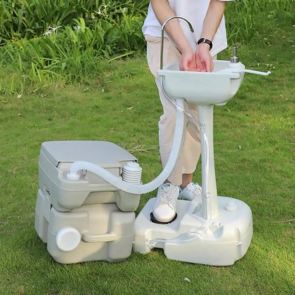 Portable Toilet Kit with Pop Up Privacy Tent and Waste Essentials