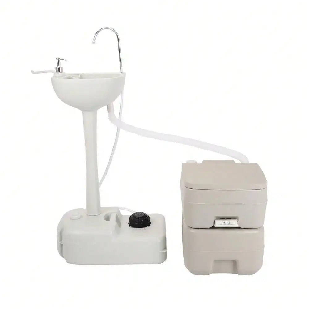 Portable Toilet Kit with Pop Up Privacy Tent and Waste Essentials