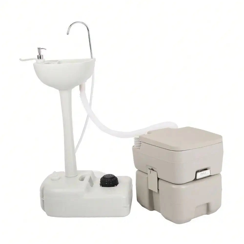 Portable Toilet Kit with Pop Up Privacy Tent and Waste Essentials