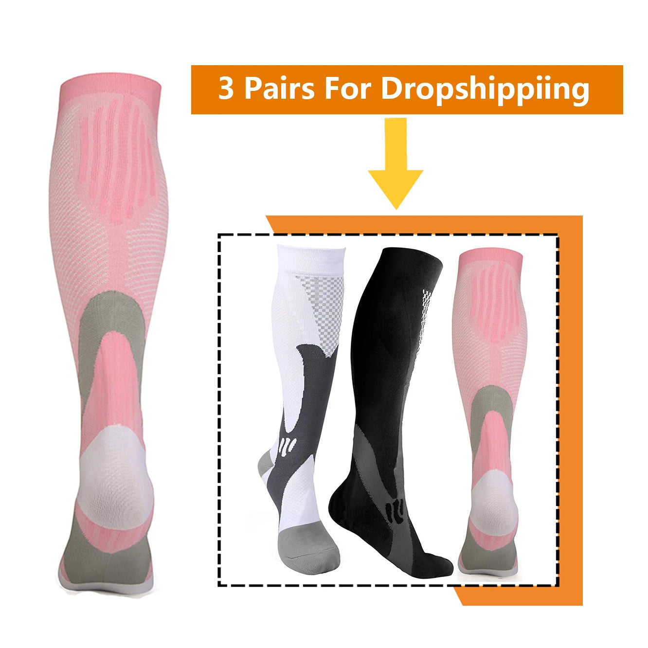 3 Pairs of Compression Socks