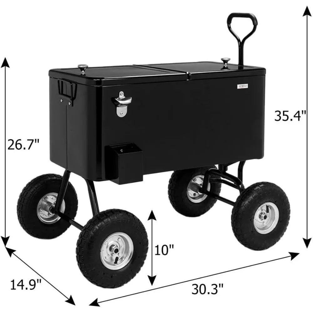 Patio Cooler Cart for Beverage