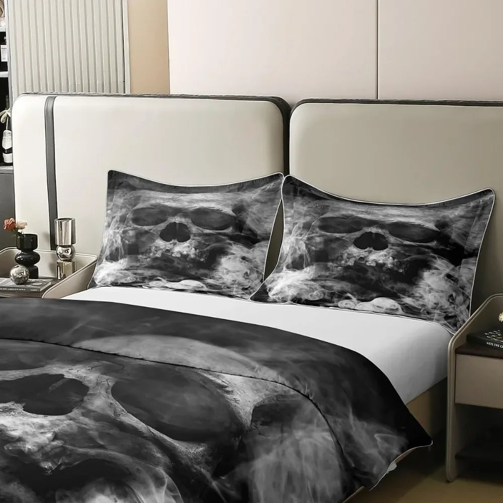 organic cotton skull bed set