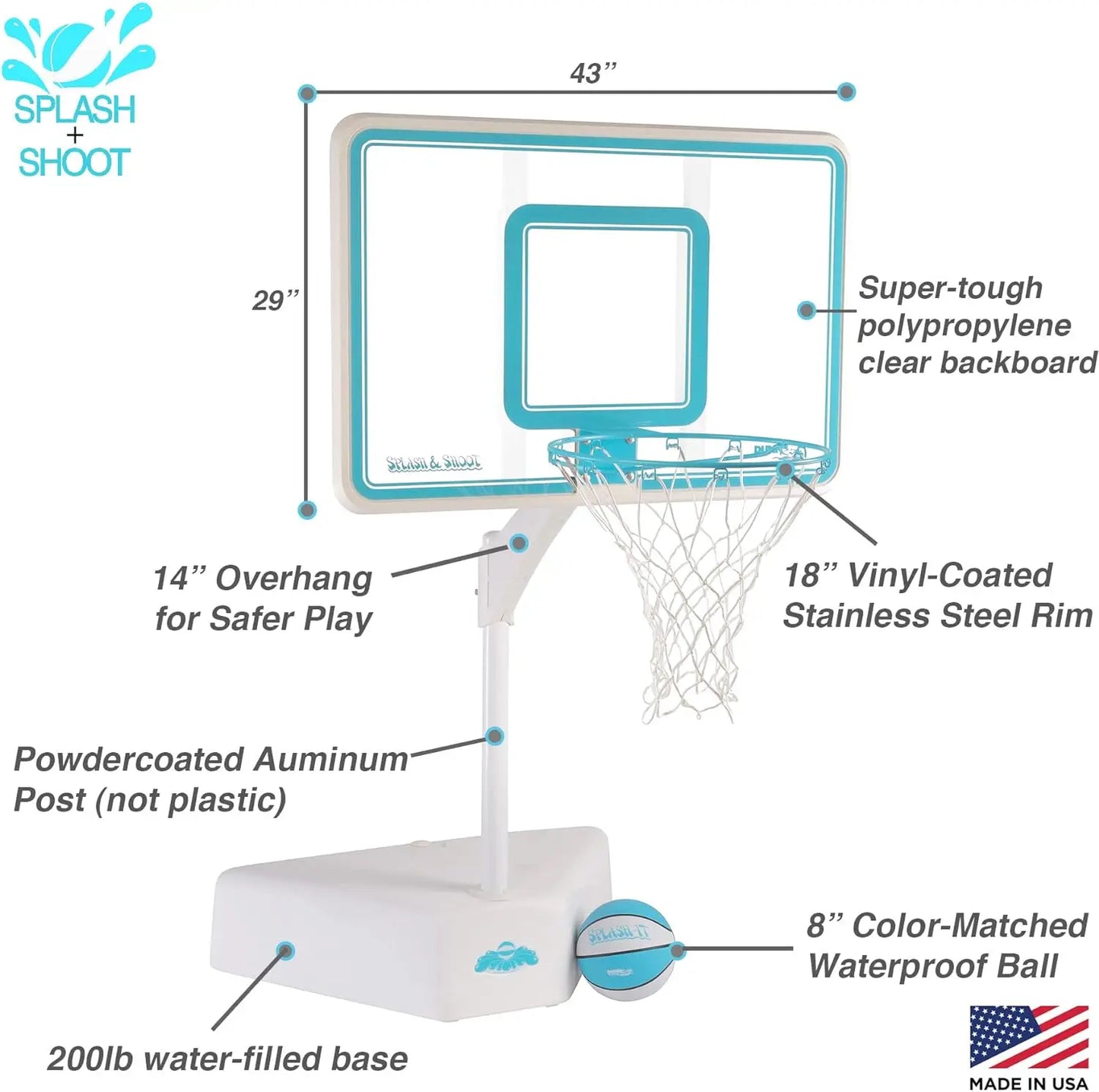 Swimming Pool Basketball Hoop