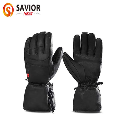 Genuine Leather Sheepskin Electric Heating Gloves