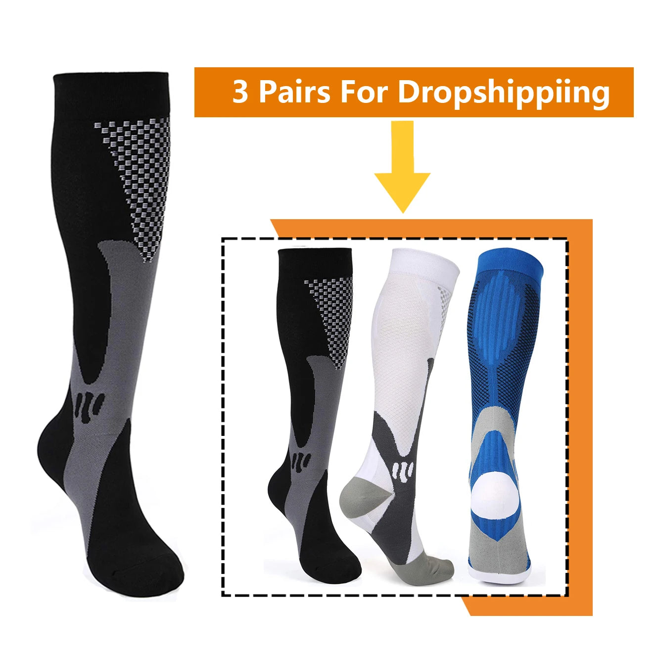 3 Pairs of Compression Socks