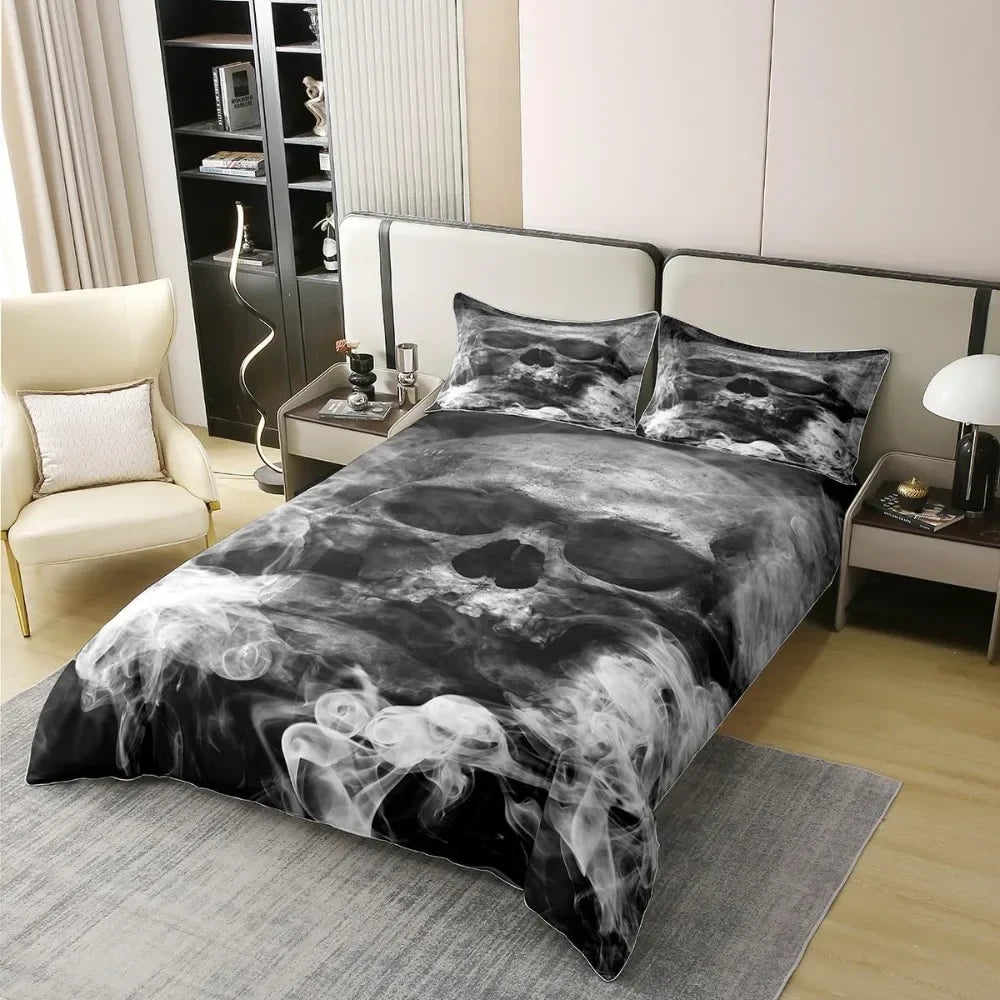 organic cotton skull bed set