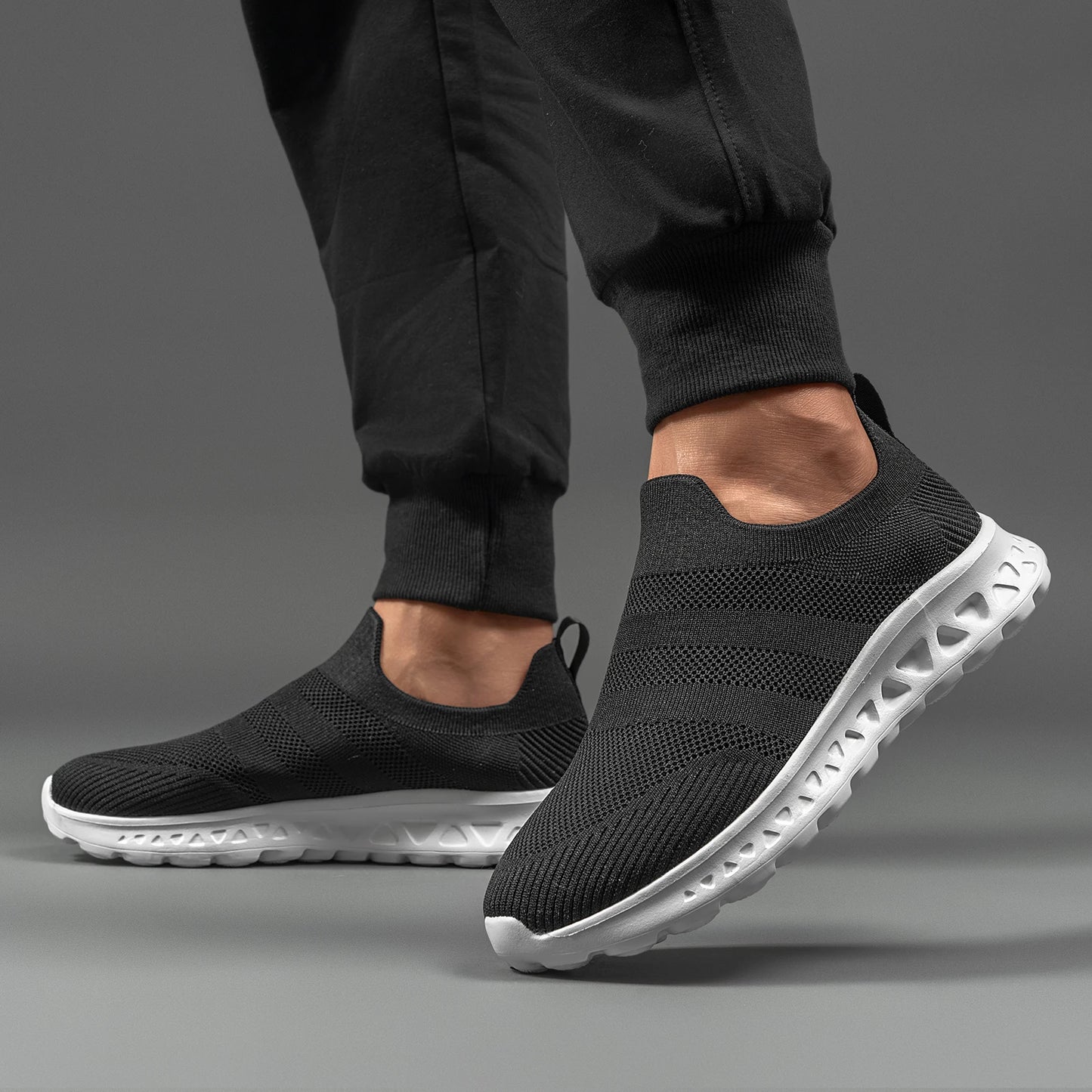 Men Sock Sneakers Slip On Walking Shoes