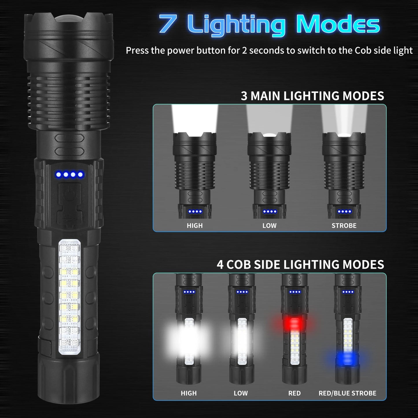 USB Rechargeable LED Flashlight